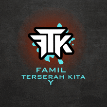 a logo for famil terserah kita y is on a black background