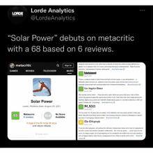 a screenshot of lorde analytics showing the solar power website