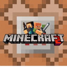 an advertisement for minecraft 2 shows a couple of characters