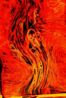 a painting of a red and yellow swirl with the website artecad.com written below it