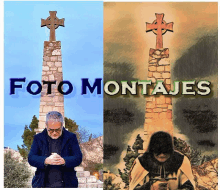 a picture of a man and a picture of a woman with the words foto montajes on the bottom