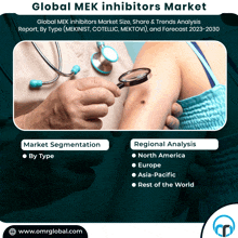 a poster that says global mek inhibitors market on it