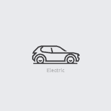 a line drawing of an electric car with the word electric underneath it .