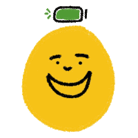 a yellow smiley face with a green circle on top of it