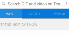 a screen shot of a search for gifs and videos on ten