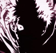 a close up of a drawing of a person 's face with a red eye