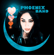 a picture of a woman with the words phoenix band on it