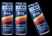 three cans of nocco no carbs company bcaa