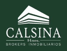 a green and white logo for calsina brokers