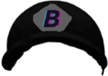 a baseball cap with a letter b on it .