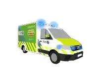 a drawing of an ambulance that says st john ambulance