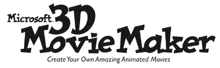 microsoft 3d movie maker create your own amazing animated movies logo