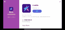 a screenshot of a live me app on a phone