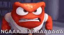 a close up of a cartoon character with an angry face and the words `` ngaaaaaaaaaaa '' .