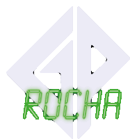 a logo that says rocha in green neon