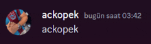 a picture of a person with the name ackopek