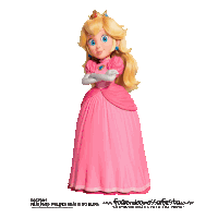 a picture of princess peach with the website www.fazendoanossafesta.com.br below her