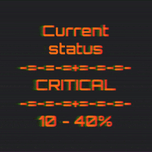 a screen displays the current status of the system