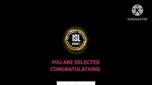 a screenshot of a screen that says `` you are selected congratulations ''