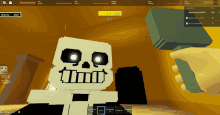 a screenshot of a video game shows a skeleton with a glowing face