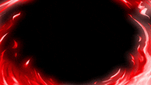 a red fire circle on a black background