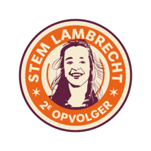 a logo for stem lambrecht with a picture of a woman