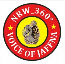 the logo for nrw 360 ° voice of jaffna