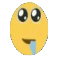 a yellow smiley face with a tear coming out of it