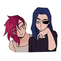 a drawing of two girls with the name vasilii on the bottom left