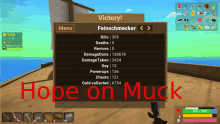 a screenshot of a game with the words hope on muck below it