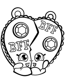 a black and white drawing of a broken heart with the words bff on it .