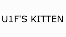 a black and white logo for u1f 's kitten on a white background