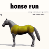 a picture of a horse that says " horse run " on the top