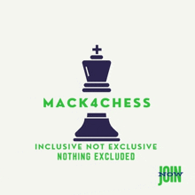 a logo for mack4chess with a king chess piece