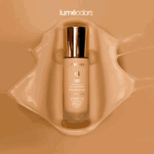 a bottle of lumecolors hd foundation is sitting on top of a foundation .