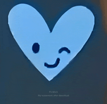 a picture of a heart with a smiling face on it