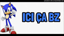 sonic the hedgehog giving a thumbs up with the words ici ca bz below him