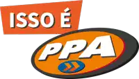 a logo for isso e ppa with a blue arrow