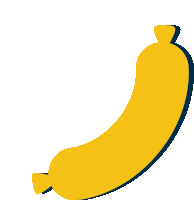 a yellow banana on a white background