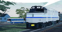 a computer generated image of a train with the number 310 on the front