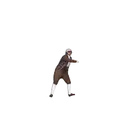a man in a suit is flying through the air with his arms outstretched