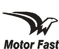 a logo for motor fast with an eagle on it