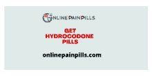 an advertisement for online pain pills which says get hydrocodone pills