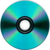 a blue cd with a black rim and a label that says ' philips ' on it
