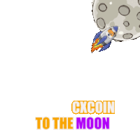 a rocket is flying to the moon with the words " cxcoin to the moon " below it