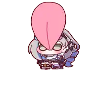 a cartoon drawing of a person with a large pink bubble gum in their mouth