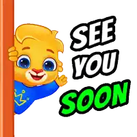 a cartoon character is peeking over a wall and says see you soon .