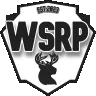 a black and white logo with a deer head and the words wsrp .