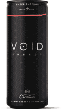 a can of void energy drink has a tropical flavor on it