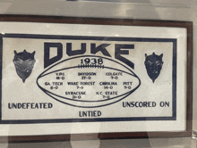 a picture of a duke football team from 1938